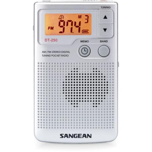SANGEAN DT-250 (POCKET 250) ARGENTO MOD. A500043 EAN 4711317990910