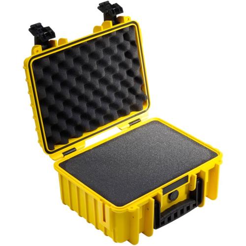 B&W OUTDOOR CASE TYPE 3000 GIALLO CON INSERTO GOMMAPIUMA MOD. 3000/Y/SI EAN 4031541703323