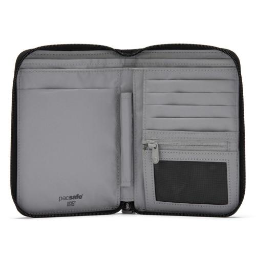 PACSAFE RFIDSAFE COMPACT TRAVEL ORGANIZER JET BLACK MOD. 11020130 EAN 0688334008529