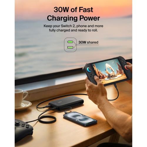 BELKIN GAMING POWERBANK 20000MAH 30W INTEGR.USB-C CAVO ENA013HQBK MOD. ENA013HQBK EAN 0745883925407