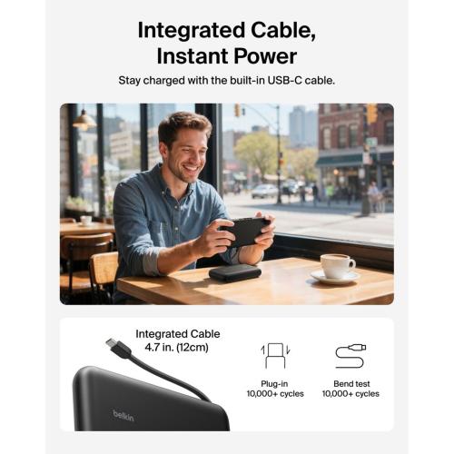 BELKIN GAMING POWERBANK 20000MAH 30W INTEGR.USB-C CAVO ENA013HQBK MOD. ENA013HQBK EAN 0745883925407