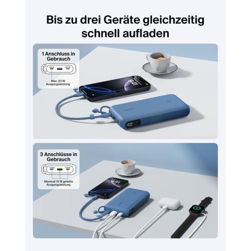 BELKIN POWERBANK CON DISPLAY 20W 20.000MAH USB-C BLU BPB028HQBL MOD. BPB028HQBL EAN 0745883916269