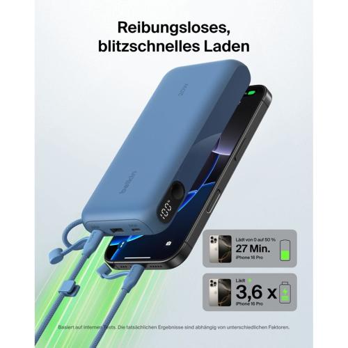 BELKIN POWERBANK CON DISPLAY 20W 20.000MAH USB-C BLU BPB028HQBL MOD. BPB028HQBL EAN 0745883916269