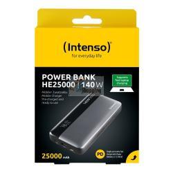 INTENSO POWERBANK HE25000 GRAU 25000 MAH LADELEISTUNG 140 WATT MOD. 7350060 EAN 4034303034437