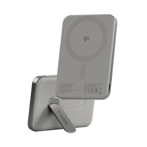 PANZERGLASS EMPOWER POWERBANK W. SPIN STAND 5000MAH TITANIUM MOD. EM34876 EAN 5715685028403