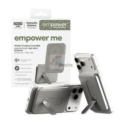 PANZERGLASS EMPOWER POWERBANK W. SPIN STAND 5000MAH TITANIUM MOD. EM34876 EAN 5715685028403