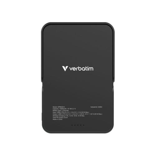 VERBATIM POWER BANK CON SUPPORTO MAG.WIRELESS 10000MA NERO 32264 MOD. 32264 EAN 0023942322641