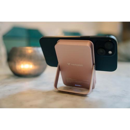 VERBATIM POWER BANK CON SUPPORTO MAG.WIRELESS 10000MA PINK 32267 MOD. 32267 EAN 0023942322672