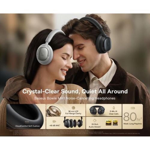 BASEUS BOWIE MH1 WIRELESS ANC COSMIC BLACK MOD. A0203902 EAN 6932172696986