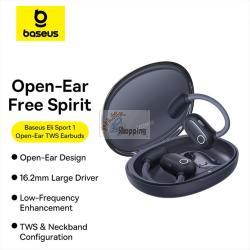 BASEUS ELI SPORT 1 OPEN-EAR TWS EARBUDS NERO MOD. A00064400121-00 EAN 6932172648275