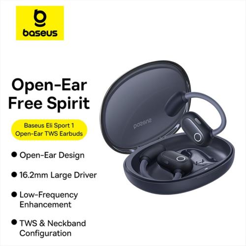 BASEUS ELI SPORT 1 OPEN-EAR TWS EARBUDS NERO MOD. A00064400121-00 EAN 6932172648275