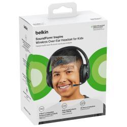 BELKIN SOUNDFORM INSPIRER ON-EAR CUFFIE BAMBINI, BLUETOOTH, NERO MOD. AUD006BTBLK EAN 0745883859474