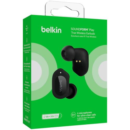 BELKIN SOUNDFORM PLAY NERO TRUE WIRELESS IN-EAR AUC005BTBK MOD. AUC005BTBK EAN 0745883834723