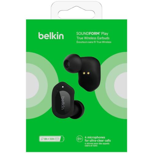 BELKIN SOUNDFORM PLAY NERO TRUE WIRELESS IN-EAR AUC005BTBK MOD. AUC005BTBK EAN 0745883834723