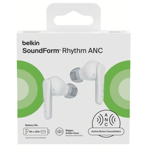 BELKIN SOUNDFORM RHYTHM ANC TRUE WIRELESS IN-EAR, WEIÃŸ AUC015HQWH MOD. AUC015HQWH EAN 0745883929702