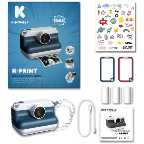 KIDYWOLF INSTANT CAMERA WITH SELFIE FUNCTION BLUE MOD. 418270 EAN 5407009182709