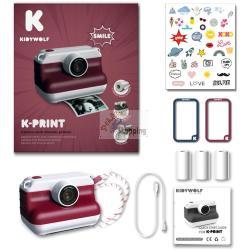 KIDYWOLF INSTANT CAMERA WITH SELFIE FUNCTION RED MOD. 418269 EAN 5407009182693
