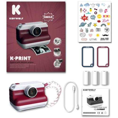 KIDYWOLF INSTANT CAMERA WITH SELFIE FUNCTION RED MOD. 418269 EAN 5407009182693