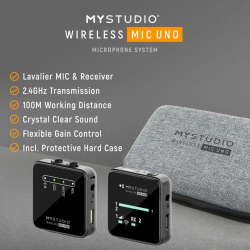 MYSTUDIO WIRELESS MIC UNO MOD. 62023 EAN 4260041686663