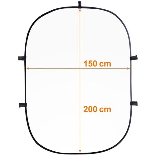 WALIMEX PRO FONDALE PIEGHEVOLE 150X200CM NERO/BIANCO PE MOD. 1023073 EAN 4056929230734