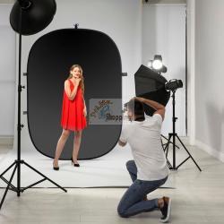 WALIMEX PRO FONDALE PIEGHEVOLE 150X200CM NERO/BIANCO PE MOD. 1023073 EAN 4056929230734