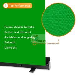 WALIMEX PRO ROLL-UP PANNELLO SFONDO 210X220CM VERDE MOD. 1023209 EAN 4056929232097
