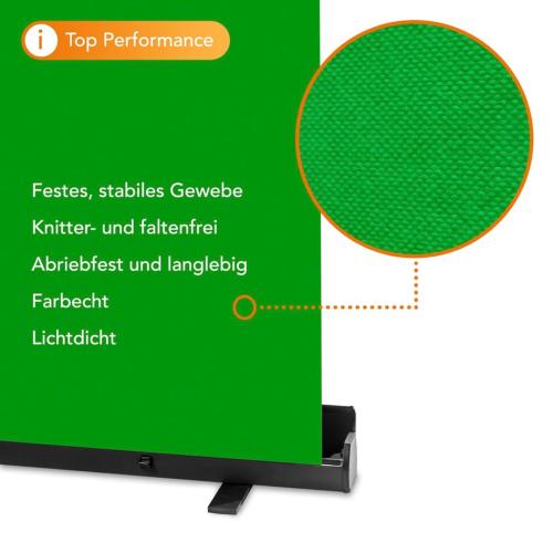 WALIMEX PRO ROLL-UP PANNELLO SFONDO 210X220CM VERDE MOD. 1023209 EAN 4056929232097