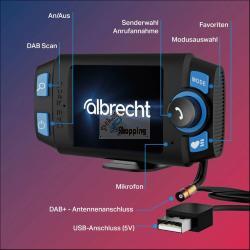 ALBRECHT DR 55 DAB+ DIGITALRADIO ADAPTER / FM-TRANSMITTER AUTO MOD. 27155 EAN 4032661271556