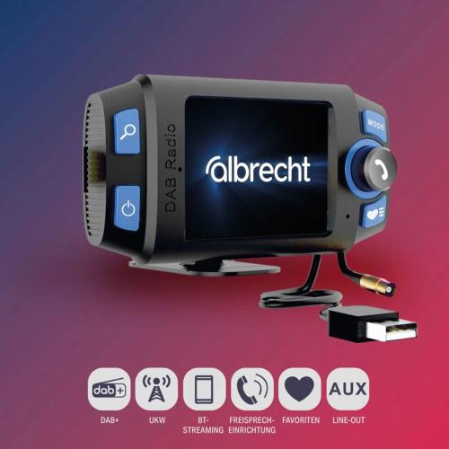 ALBRECHT DR 55 DAB+ DIGITALRADIO ADAPTER / FM-TRANSMITTER AUTO MOD. 27155 EAN 4032661271556