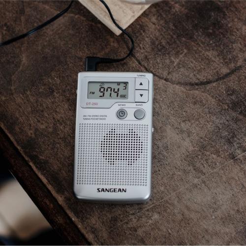 SANGEAN DT-250 (POCKET 250) ARGENTO MOD. A500043 EAN 4711317990910