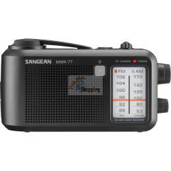 SANGEAN MMR-77 NERO OPACO RADIO EMERGENZA / MANOVELLA MOD. MMR-77 MATT BLACK EAN 4711317997339