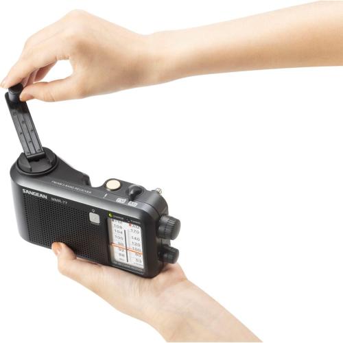 SANGEAN MMR-77 NERO OPACO RADIO EMERGENZA / MANOVELLA MOD. MMR-77 MATT BLACK EAN 4711317997339