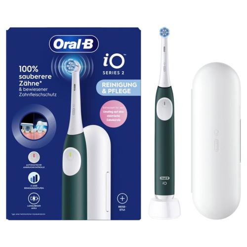 ORAL-B IO SERIES 2 FOREST GREEN CON CUSTODIA DA VIAGGIO MOD. 615204 EAN 8700216615204