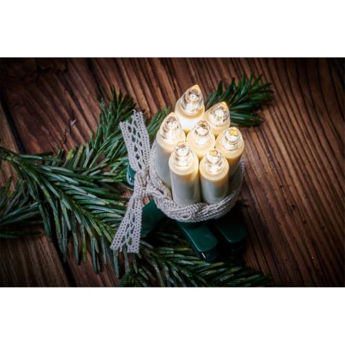 KRINNER SUPERLIGHT BAVARIA MINI FLAME 12PZ SET AVORIO MOD. 77901 EAN 4011972779012