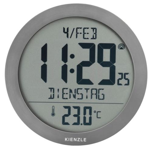 KIENZLE DCF RADIO-CONTROL.WALL CLOCK W.ROOM TEMP.DISPLAY ANTHR. MOD. 15362 EAN 4007922100432