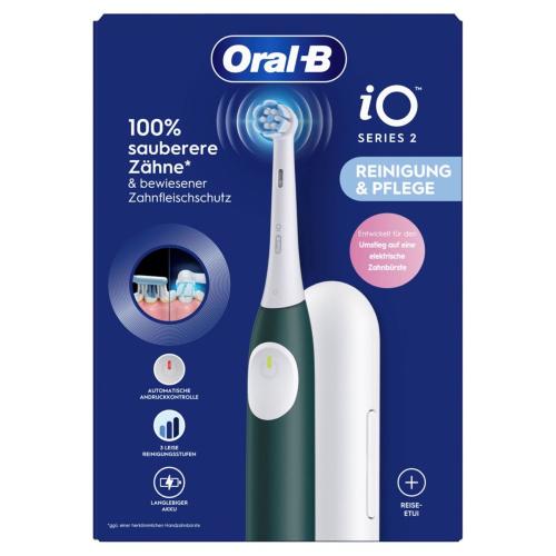 ORAL-B IO SERIES 2 FOREST GREEN CON CUSTODIA DA VIAGGIO MOD. 615204 EAN 8700216615204