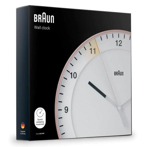 BRAUN BC 17 PW DCF OROLOGIO DA PARETE ROSA/BIANCO MOD. 67110 EAN 4007218671103