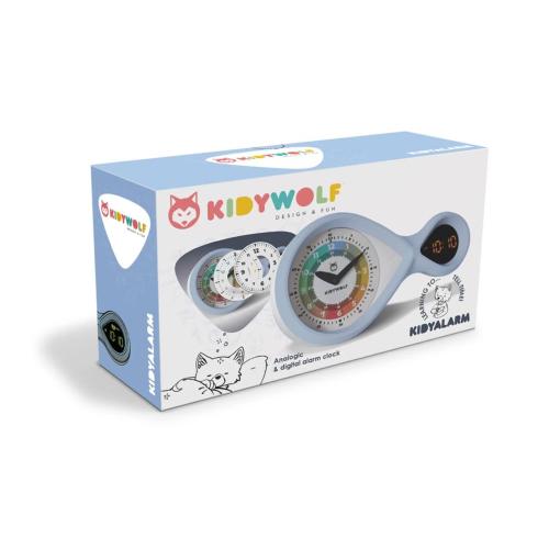 KIDYWOLF SVEGLIA ANALOGICA E DIGITALE CELESTE MOD. 418035 EAN 5407009180354