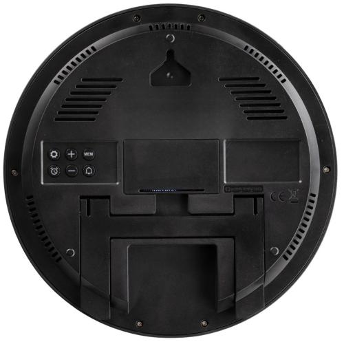 KIENZLE DCF RADIO-CONTROL. WALL CLOCK W. ROOM TEMP.DISPLAY BLACK MOD. 15360 EAN 4007922100418