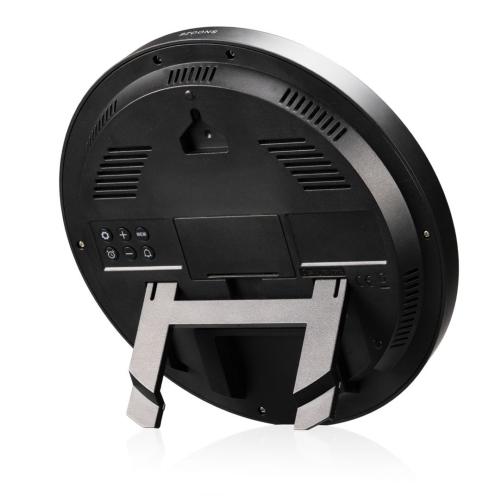 KIENZLE DCF RADIO-CONTROL. WALL CLOCK W. ROOM TEMP.DISPLAY BLACK MOD. 15360 EAN 4007922100418