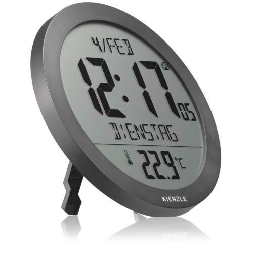 KIENZLE DCF RADIO-CONTROL.WALL CLOCK W.ROOM TEMP.DISPLAY ANTHR. MOD. 15362 EAN 4007922100432