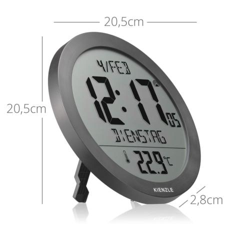 KIENZLE DCF RADIO-CONTROL.WALL CLOCK W.ROOM TEMP.DISPLAY ANTHR. MOD. 15362 EAN 4007922100432