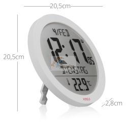 KIENZLE DCF RADIO-CONTROL.WALL CLOCK W.ROOM TEP.DISPLAY WHITE MOD. 15361 EAN 4007922100425