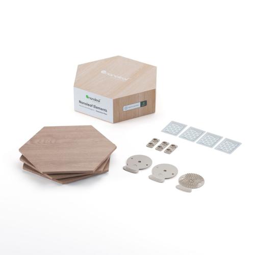 NANOLEAF ELEMENTS WOOD LOOK HEXAGONS EXPANSION PACK - 3PK MOD. NL52-E-0001HB-3PK EAN 0840102701661