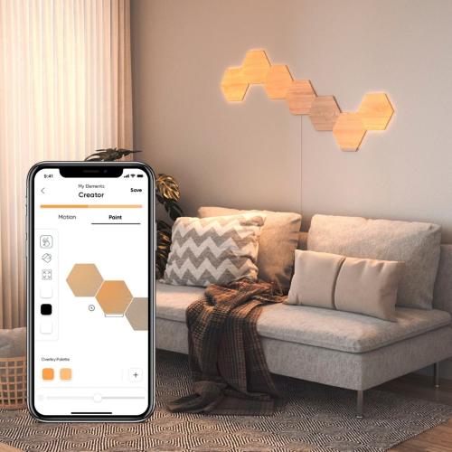 NANOLEAF ELEMENTS WOOD LOOK HEXAGONS EXPANSION PACK - 3PK MOD. NL52-E-0001HB-3PK EAN 0840102701661