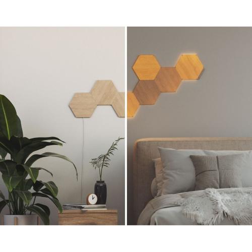 NANOLEAF ELEMENTS WOOD LOOK HEXAGONS EXPANSION PACK - 3PK MOD. NL52-E-0001HB-3PK EAN 0840102701661