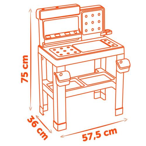 SMOBY BLACK & DECKER PRO WORKBENCH MODEL 2025 MOD. 360740 EAN 3032163607403