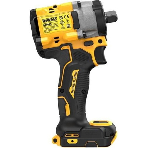 DeWalt DCF922NT-XJ Avvitatore a percussione a batteria 1/2" 406Nm 2500 giri/min 3550bpm solo corpo macchina 18V Li-Ion con TSTAK II