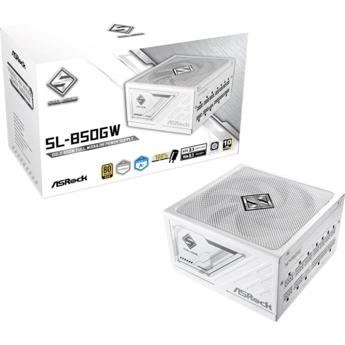 ASROCK STEEL LEGEND SL-850GW 850W ATX 80+ GOLD WHITE MOD. 90-UXS085-GFEABA EAN 4710483949067