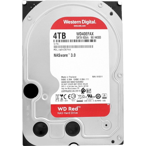 WD Red Plus 4TB, SATA6Gb, 256MB, 5400rpm, 24x7 Mod. WD40EFAX